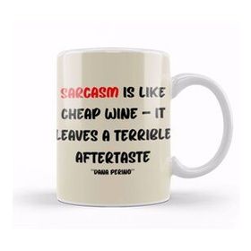 Baskı Dükkanı Sarcasm Funny Sayings Quotevfover Gift For And Men Vintage Retro Rainbow Style Porselen 330 ml Beyaz Kupa Bardak