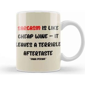 Baskı Dükkanı Sarcasm Funny Sayings Quotevfover Gift For And Men Vintage Retro Rainbow Style Porselen 330 ml Beyaz Kupa Bardak