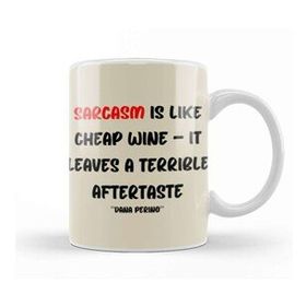 Baskı Dükkanı Sarcasm Funny Sayings Quotevfover Gift For And Men Vintage Retro Rainbow Style Porselen 330 ml Beyaz Kupa Bardak