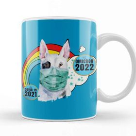 Baskı Dükkanı Sarcasm Funny Vintage Dog Saying Hi Omicron 2022 Kupa