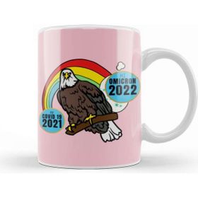 Baskı Dükkanı Sarcasm Funny Vintage Nınja Cat Saying Hi Omicron 2022 Porselen 330 ml Beyaz Kupa Bardak