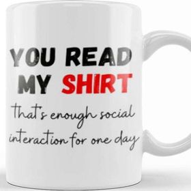 Baskı Dükkanı Sarcastic Funny Gift You Read My Sarcastic Funny Porselen 330 ml Beyaz Kupa Bardak