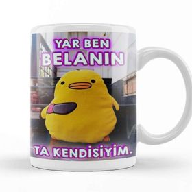 Baskı Dükkanı Sarı Civciv Yar Ben Belanın Ta Kendisiyim Kupa Bardak