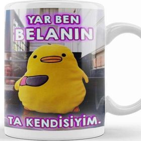 Baskı Dükkanı Sarı Civciv Yar Ben Belanın Ta Kendisiyim Kupa Bardak
