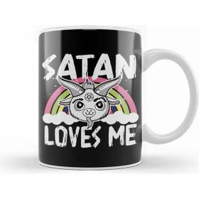 Baskı Dükkanı Satan Loves Me Baphomet Kupa