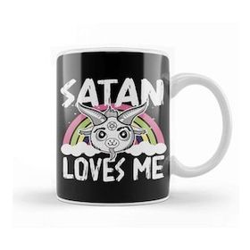 Baskı Dükkanı Satan Loves Me Baphomet Kupa