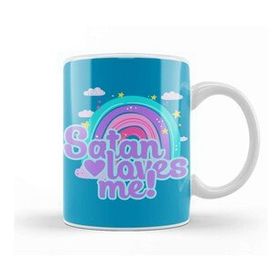 Baskı Dükkanı Satan Loves Me Cute Rainbow Kupa