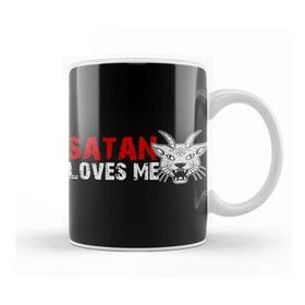 Baskı Dükkanı Satan Loves Me Kupa
