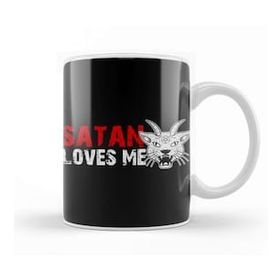Baskı Dükkanı Satan Loves Me Kupa
