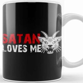 Baskı Dükkanı Satan Loves Me Kupa