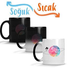 Baskı Dükkanı Satürn 02 Sihirli Porselen Kupa