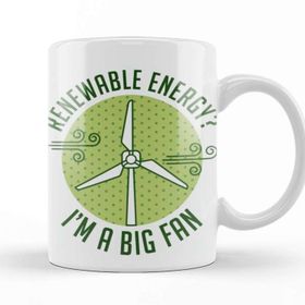 Baskı Dükkanı Save The Earth Renewable Energy I'm A Big Fan Kupa
