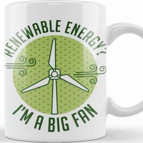 Baskı Dükkanı Save The Earth Renewable Energy I'm A Big Fan Kupa