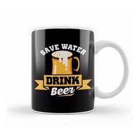 Baskı Dükkanı Save Water Drink Beer Funny Beer Drinking Pun Joke Kupa