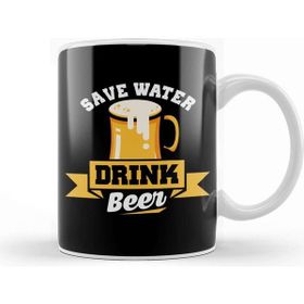 Baskı Dükkanı Save Water Drink Beer Funny Beer Drinking Pun Joke Kupa