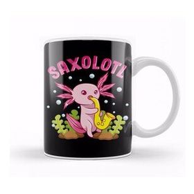 Baskı Dükkanı Saxolotl Adorable Sax Playing Axolotl Animal Pun Kupa
