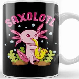 Baskı Dükkanı Saxolotl Adorable Sax Playing Axolotl Animal Pun Kupa