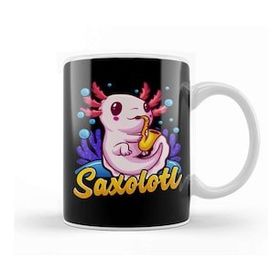 Baskı Dükkanı Saxolotl Sax Axolotl Walking Fish Saxophone Pun Kupa