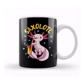 Baskı Dükkanı Saxolotl Sax Playing Axolotl Pun Walking Fish Kupa