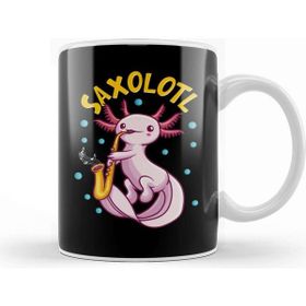 Baskı Dükkanı Saxolotl Sax Playing Axolotl Pun Walking Fish Kupa