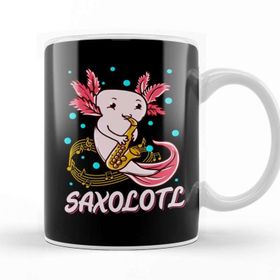 Baskı Dükkanı Saxolotl Sax Playing Axolotl Pun Walking Fish Kupa