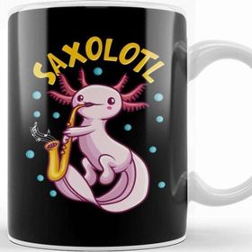 Baskı Dükkanı Saxolotl Sax Playing Axolotl Pun Walking Fish Kupa