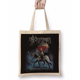 Baskı Dükkanı Saxon Heavy Metal Thunder Bez Çanta