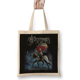 Baskı Dükkanı Saxon Heavy Metal Thunder Bez Çanta