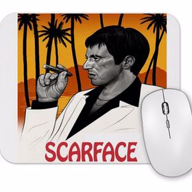 Baskı Dükkanı Scarface İllüstrasyon Mouse Pad