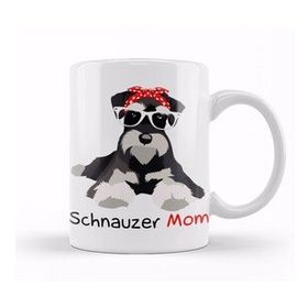 Baskı Dükkanı Schnauzer Mom Bandana S Schnauzer Dog Kupa
