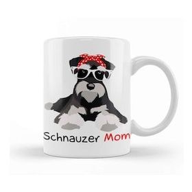 Baskı Dükkanı Schnauzer Mom Bandana S Schnauzer Dog Kupa