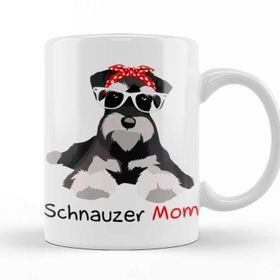 Baskı Dükkanı Schnauzer Mom Bandana S Schnauzer Dog Kupa