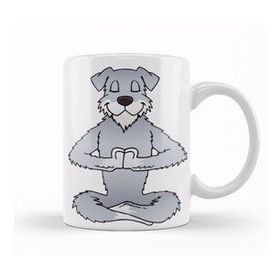Baskı Dükkanı Schnauzer Namaste Yoga Kupa