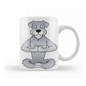 Baskı Dükkanı Schnauzer Namaste Yoga Kupa