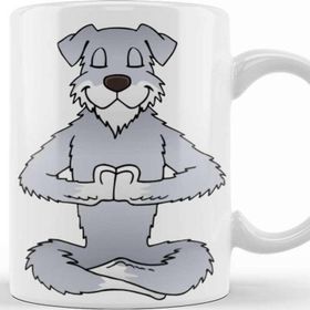 Baskı Dükkanı Schnauzer Namaste Yoga Kupa