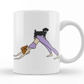 Baskı Dükkanı Schnauzer Yoga Mom Kupa