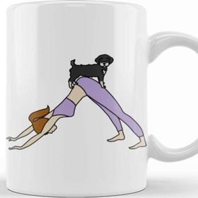 Baskı Dükkanı Schnauzer Yoga Mom Kupa