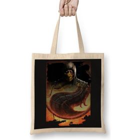 Baskı Dükkanı Scorpion Mortal Kombat Game Bez Çanta