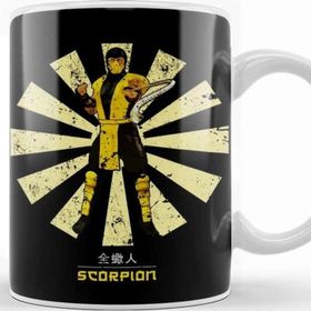 Baskı Dükkanı Scorpion Retro Japanese Mortal Kombat Kupa