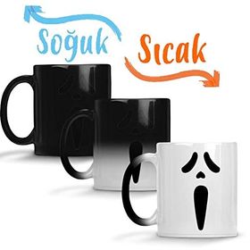 Baskı Dükkanı Scream Çığlık Horror Korku Film Movie Wes Craven Courteney Cox Sihirli Porselen Kupa