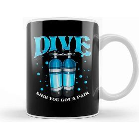 Baskı Dükkanı Scuba Diving Porselen Kupa