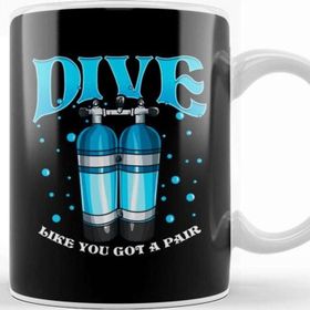 Baskı Dükkanı Scuba Diving Porselen Kupa