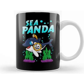 Baskı Dükkanı Sea Panda Cute Adorable Baby Orca Whale Pun Kupa
