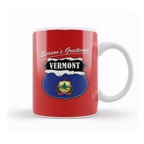 Baskı Dükkanı Seasons Greetings Vermont Christmas Kupa