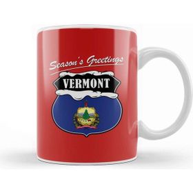 Baskı Dükkanı Seasons Greetings Vermont Christmas Kupa