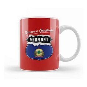 Baskı Dükkanı Seasons Greetings Vermont Christmas Kupa
