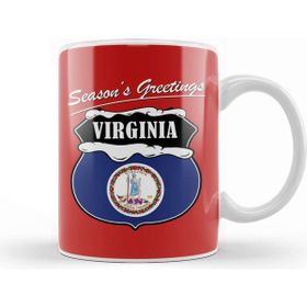 Baskı Dükkanı Seasons Greetings Virginia Christmas Kupa