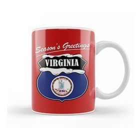 Baskı Dükkanı Seasons Greetings Virginia Christmas Kupa