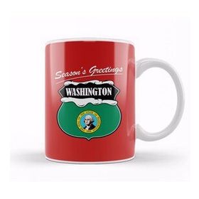 Baskı Dükkanı Seasons Greetings Washington Christmas Kupa