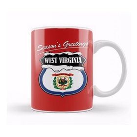 Baskı Dükkanı Seasons Greetings West Virginia Christmas Kupa